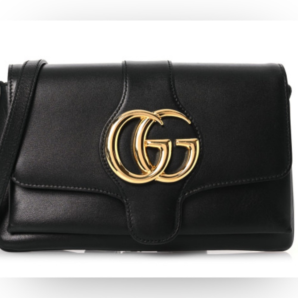 Gucci Black and Gold Clutch with Iconic GG Logo - Picture 6 of 7